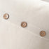 Meekio Set of 2 Ivory Square Pillow Covers, 16 x 16 Farmhouse Boho Covers with Coconut Buttons for Living Room Décor