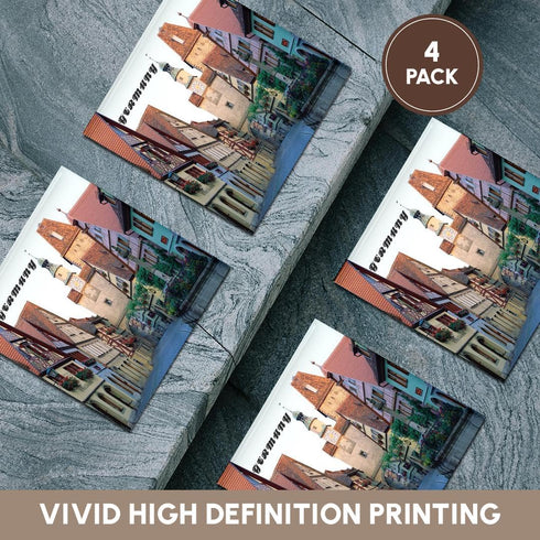 Quaint Rothenburg Germany Ceramic Tile Coasters, Set of 4 by 3dRose CST_80866_3