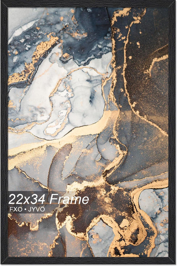 Fxojyvo Engineered Wood 22x34 Frame, Black Picture Frame for 22 x 34