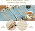Summer Beach Table Runner - Beach Theme Cotton Linen Dresser Scarves with Seashells, Starfish, Rustic Wood Decor (13x72