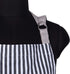AMOUR INFINI Cotton Aprons for Women, Adjustable Strap and Waist Ties, Reusable for Baking and Cooking (Charcoal)