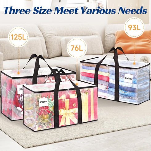 BlissTotes Moving Bags, Heavy Duty Extra Large Storage Bags with Zipper for Moving Supplies and Packing