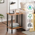 2-Tier TB01BB040 TUTOTAK End Table with Charging Station, Side Table with USB Ports and Outlets, Nightstand, Storage