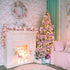 Syhood 1 6ft Pcs Christmas Glitter Berry String Garland Artificial Lighted Berry Holly Leaves Garland Indoor Outdoor
