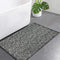 LEEVAN 2'x3' Black Washable Bathroom Rug, Modern Reversible Cotton Entryway Mat for Kitchen and Laundry Room