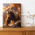 Forest Bear Decor Wall Art, Canvas Print Framed Artwork for Bathroom, Bedroom, Living Room - 12x16