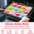 R HORSE 42Pcs Silicone Baking Molds, Pumpkin Silicone Cups, Non-Stick Muffins Mould, Reusable Cupcake Wrapper Molds