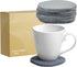 Set 4 Stone Coasters Slate of from Diatomaceous Earth, Fast Absorbing Stone Coasters for Drinks, Water Absorbent
