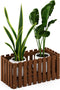 Furinno FG18453 Tioman Hardwood Patio Furniture Outdoor Slat Style Flower Planter Box,