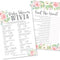 Hadley Designs Baby Shower Games for Girls, 25 Double-Sided Cards for 25 Guests, Baby Trivia and Find The Guest
