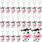 MTLEE Cow Party Favors Cute Rubber Cow Keychain, Farm Laughing Cow Animal Baby Keychains for Boys Girls Teens School