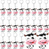 MTLEE Cow Party Favors Cute Rubber Cow Keychain, Farm Laughing Cow Animal Baby Keychains for Boys Girls Teens School