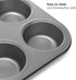Ecolution Non-Stick Toaster Oven Bakeware Set, 4-Piece Carbon Steel, Easy to Clean, Gray