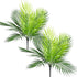 Artificial Palm Plants, Plastic Tropical Palm Tree Shrubs Fake Greenery Decor for Indoor Outdoor Home Garden, 2 Pack