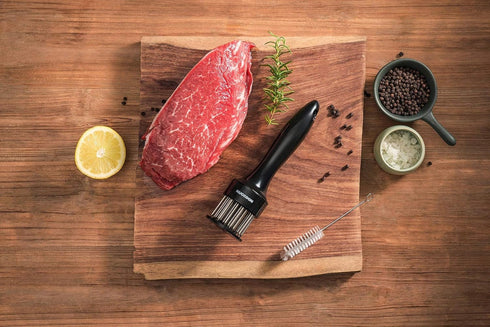 Meat Tenderizer Tool, Stainless Steel Needle Ultra Sharp 24 Blades for Tenderizing Beef Chicken Steak