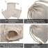 calary 50pcs Double Canvas Drawstring Bag, Cotton Pouch Gift Sachet Bags (2.75x4 Inch)