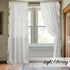 W52 L90, 2 StangH White Ruffle Curtains for Living Room, Luxurious Sheer Light Filtering Panels, Perfect for Holiday
