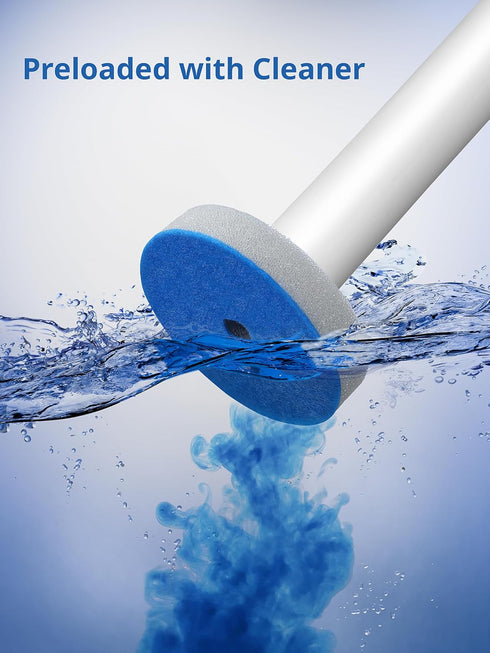 TidyTale Set, 12 Disposable Toilet Cleaner Wand and Holder Wall Mounted Toilet Bowl Brush Kit with Refill Heads