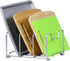 Simple Houseware Kitchen Cabinet Pantry and Bakeware Organizer Rack Holder, Silver - 2 Pack