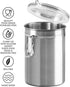 62 oz 5" 7.5". Oggi Stainless Steel Kitchen Canister fl - Airtight Clamp Lid, Clear See-Thru Top - Ideal for Kitchen