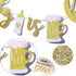 A Baby is Brewing Baby Shower Banner - Diaper Party Decor for Gender Reveal and Pregnancy Celebration