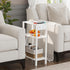 TB01BW079 TUTOTAK Narrow Side Table with Charging Station,Small End Table with USB Ports and Outlets, Skinny Sofa