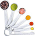 BALCI 6 Measuring Spoons Set - Heavy Duty 18/8 Premium Stainless Steel with US and Metric Measurements, Set of 6 +