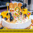 AXBMM 13 Set 12 3 3) Pcs Construction Themed Birthday Candles Yellow and Black Number Candle Cake Topper