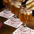 Five Star Napkins Eat Drink & Be Merry Christmas Cocktail Napkins, White Linen, 4.5" x 4.5" (50 x)