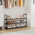 Closet 12-15 3 VILICK Shoe Rack for Shoe Organizer Space Saver Storage for Pair Shoe Shelf with Hook Free Standing Tier