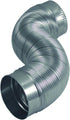 Semi Rigid Aluminum Duct Deflecto with Attached Connectors, Silver, 4" x 24" (MAC36024/6)