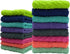 '-32 Pack -12" 12"- ZUPERIA Zigzag Multicolor Wash Cloths x Highly Absorbent Soft Washcloths for Face, Gym Towels, Hotel