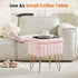 18.9H 16L 12.2W 4 Sweetcrispy Vanity Stool Chair with Storage, x x Ottoman Chair Faux Fur Soft Padded Makeup Footstools