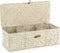 Hipiwe Seagrass Storage Basket Bin, Hand-Woven Wicker Basket with Lid for Organizing Bathroom Supplies