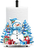 LXXTK Snowman Paper Towel Holder Christmas Kitchen and Bathroom Countertop Decor Waterproof Metal