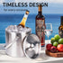 DRAMNYO 3L DREAMYO Double Wall Insulated Stainless Steel Ice Bucket with Scoop for Cocktail Bar,Metal Ice Bucket