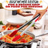 Extra Long 17.3" Tongs for Cooking & Grilling - Heat-Resistant Kitchen Tongs with Silicone Tips for BBQ