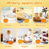 2Pcs 8oz Commercial (1, 2 pack) Syrup Dispenser Honey Pot Glass Honey Dispenser Jar, Maple Syrup Dispenser, Honey