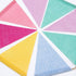 60 Flags Imitated Burlap Pennant Banner, Multicolor Fabric Triangle Rainbow Flag Bunting for Party and Festival