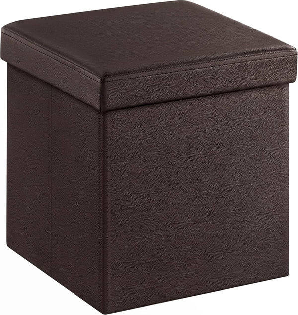 SONGMICS MAZIE Collection - 15 Inches Ottoman with Storage, Footstool, Storage Ottoman,