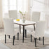 SearchI Jacquard Dining Room Chair Covers, Set of 6, Washable Parsons Chair Slipcover, Beige Floral