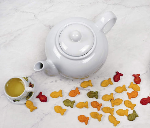 RSVP International Stoneware Teapot Collection, 16 oz, Microwave and Dishwasher Safe, White
