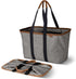 CleverMade Collapsible LUXE Tote - Reusable Grocery Shopping Storage Bag Organizer w/Handles