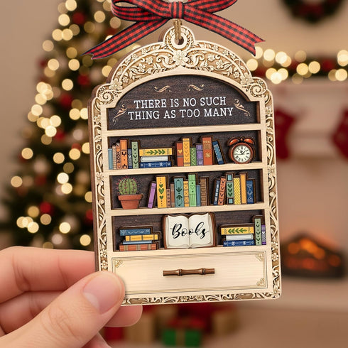 Book Lovers Gifts for Women, Valentines Day Gifts for Teacher, Librarian, Reader, Bookworm, Book Ornament Faux Stained
