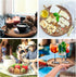 Counter Acacia Round Wood Tray Decorative Serving Trays for Ottoman Coffee Table Candle Holder Tray Kitchen Island
