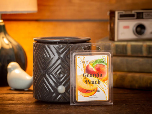 Georgia Peach - Southern Peach Fruit Scented Melt - Maximum Scent Wax Cubes/Melts - 1 Pack, 2 Ounces