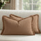 Woaboy Decorative Linen Fringe Throw Pillow Covers Boho Farmhouse Soft Lumbar Cushion