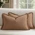 Woaboy Decorative Linen Fringe Throw Pillow Covers Boho Farmhouse Soft Lumbar Cushion