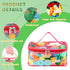 6 Packs Clear Toy Storage Bags, Colorful PVC Waterproof Toy Organizer with Zip Reusable Bags for Building Blocks, Board