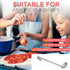 Fit Meal Prep 2 Pack 2 oz Stainless Steel Soup Ladle, One-Piece Sauce Spatula with Hook Handles, Commercial Grade